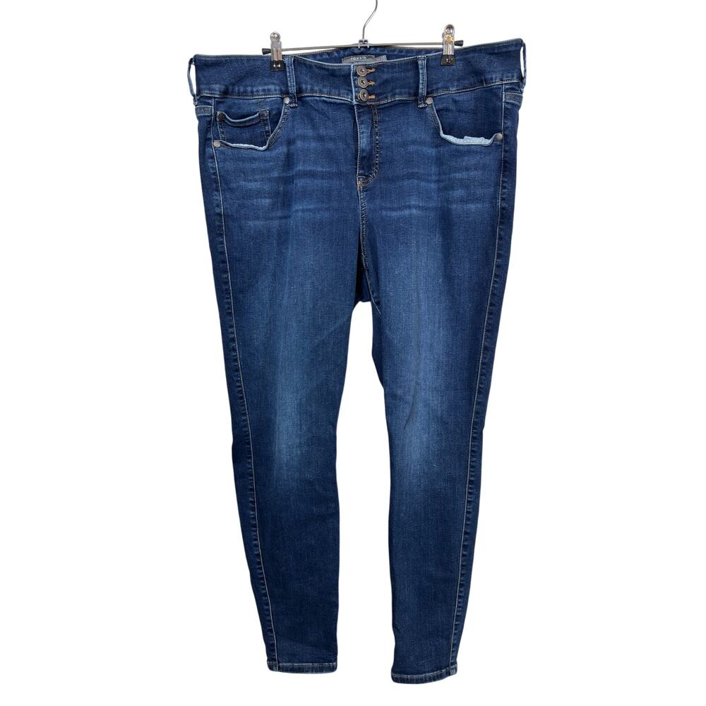 Torrid Super Soft Jegging Jeans Womens 22R Blue High Rise 3-Button Fly Stretch